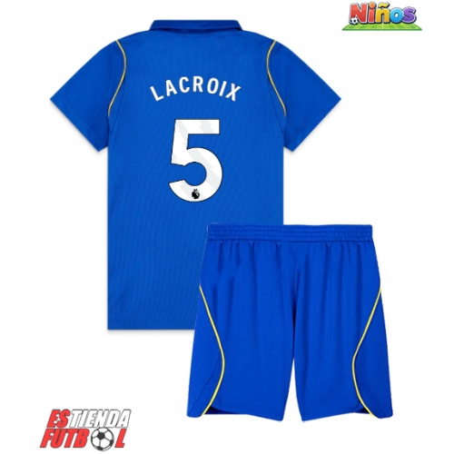 Chelsea Maxence Lacroix #5 Primera Equipación Niños 2026-27 Manga Corta (+ Pantalones cortos)